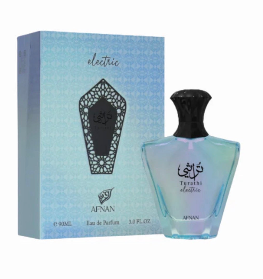 Turathi Electric Afnan Eau De Parfum Spray for Men, 3.0 Oz.