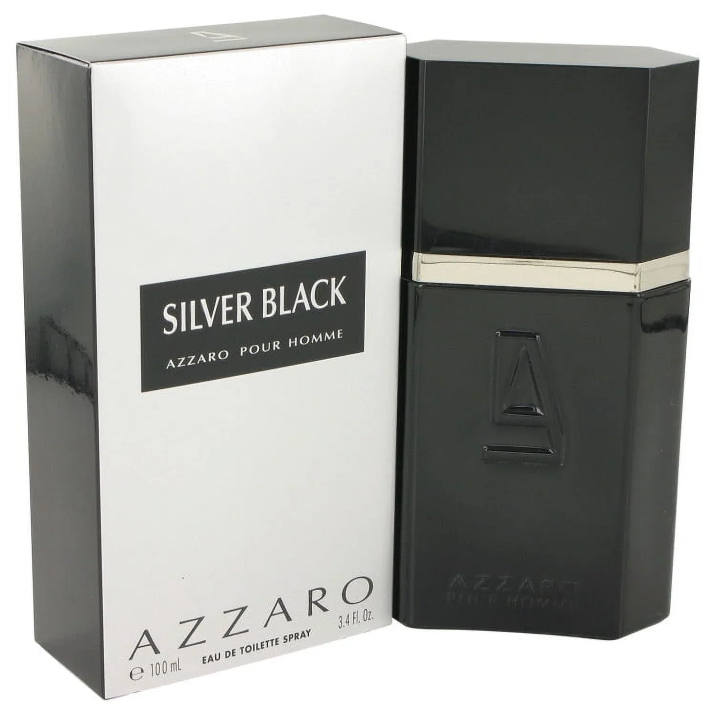 Azzaro Silver Black Pour Homme Eau de Toilette Spray for Men
