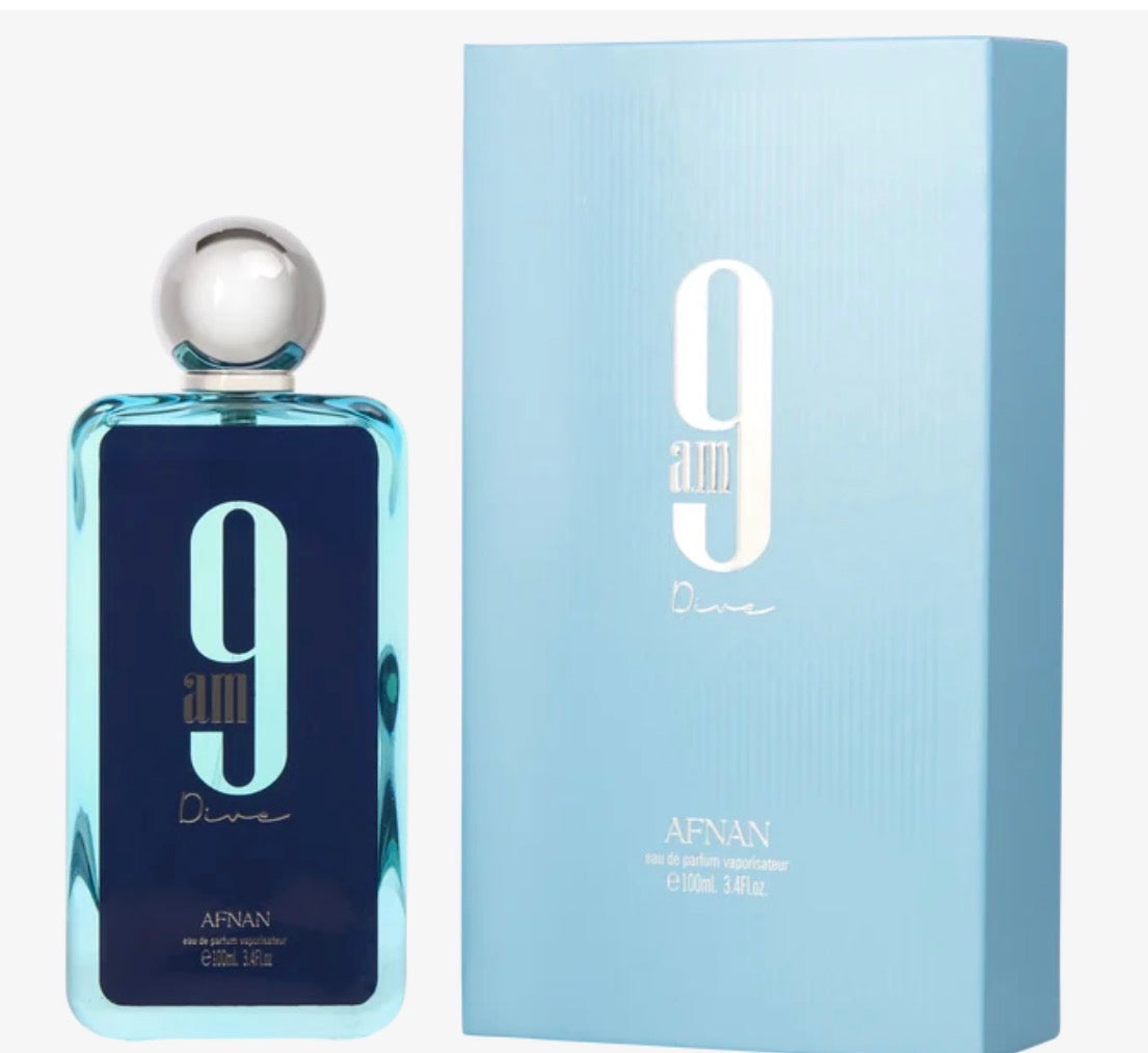 Afnan 9 AM Dive Eau de Parfum Spray for Unisex 3.4 oz / 100 ml