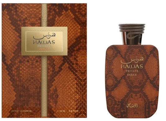 Rasasi Hawas Private Dulce by Rasasi Extrait de Parfum 3.4 oz | 100 Ml
