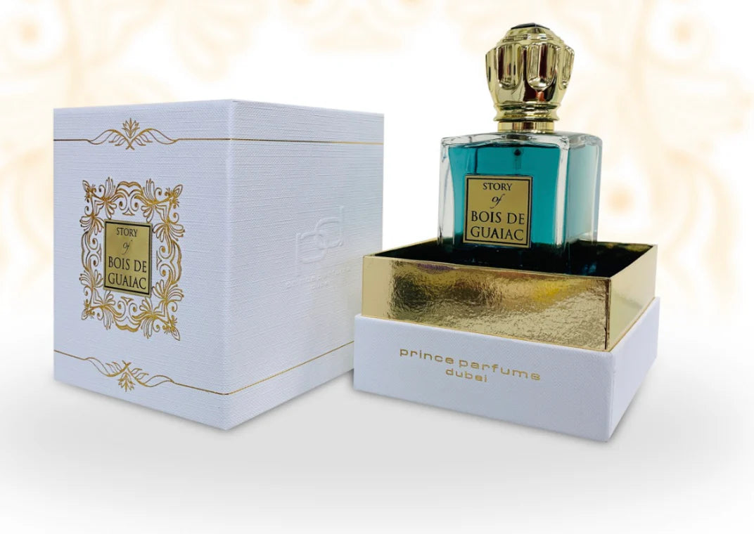 DECANT/ATOMIZER 0.5oz/15ml PRINCE PARFUME DUBAI STORY OF BOIS DE GUAICE EXTRAIT DE PARFUM