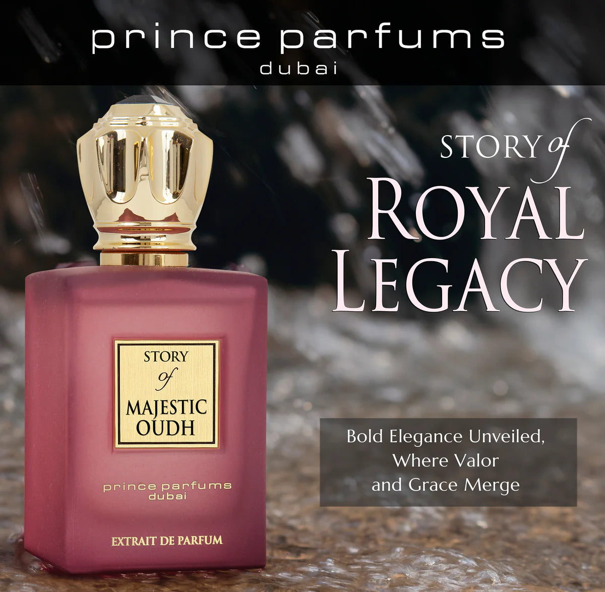 DECANT/ATOMIZER 0.5oz/15ml PRINCE PARFUM DUBAI STORY OF MAJESTIC OUDH