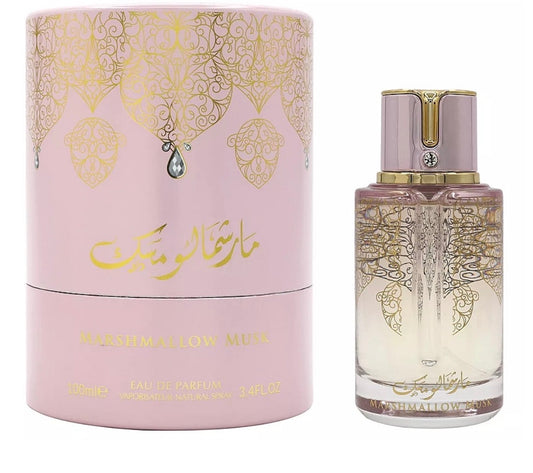 ARABIYAT PRESTIGE MARSHMALLOW MUSK EAU DE PARFUM SPRAY FOR WOMEN 3.4 Oz / 100 ml