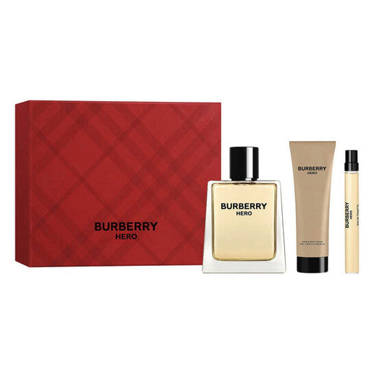Burberry Hero GIFTSET includes ( 3.3 oz EDT spray + 0.33 oz EDT spray + 2.5 oz Shower Gel) for Men