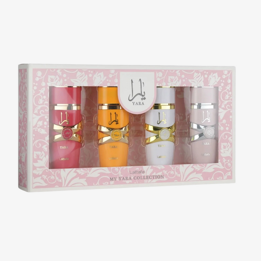 Lattafa Yara Mini Giftset includes( Yara, Yara Moi, Yara Tous, Yara Candy) 25 ml each