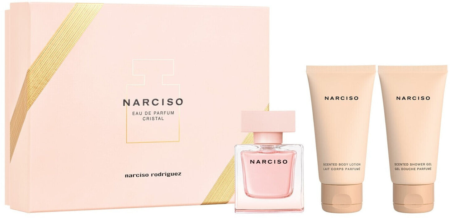 Narciso Rodriguez Narciso Cristal Eau de Parfum Giftset includes (1.6 oz EDP Spray + 1.6 oz scented body lotion + 1.6 oz scented shower gel) for Women