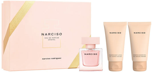 Narciso Rodriguez Narciso Cristal Eau de Parfum Giftset includes (1.6 oz EDP Spray + 1.6 oz scented body lotion + 1.6 oz scented shower gel) for Women